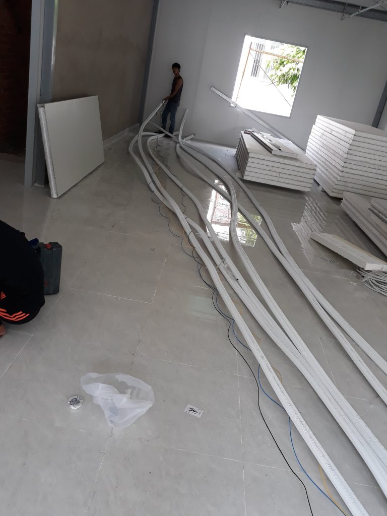 Thi công ống đồng máy lạnh