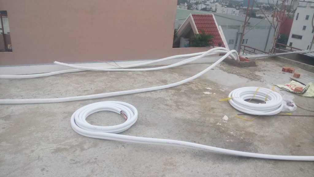 Thi công ống đồng máy lạnh